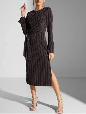 french connection long sleeve sequin dress French Connection mini dress with shoulder pads in black sequin